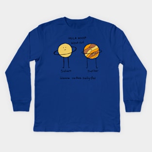 Hula hoop science joke planets Kids Long Sleeve T-Shirt